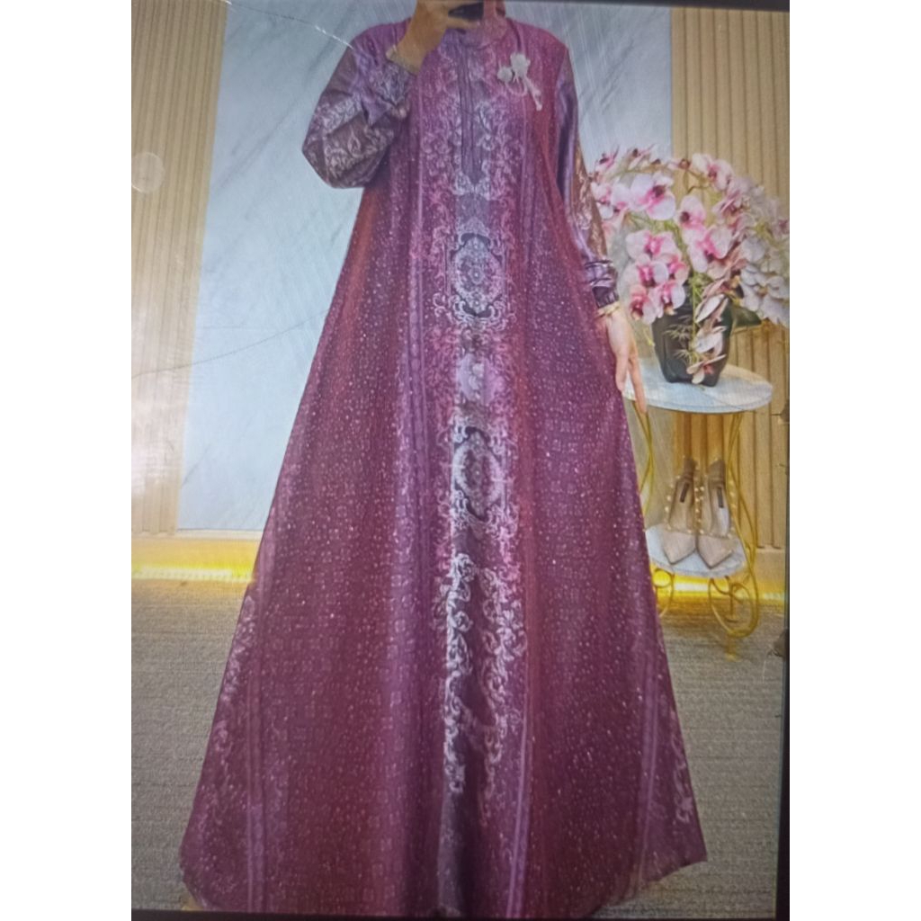 gamis silk sutra premium