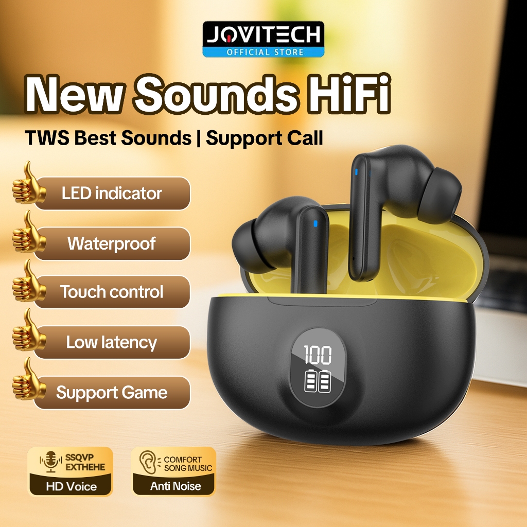Jovitech TWS M10Pro Wireless Earphone +Power bank 3500mAh LED Display BT 5.3 True Wireless Earbuds I