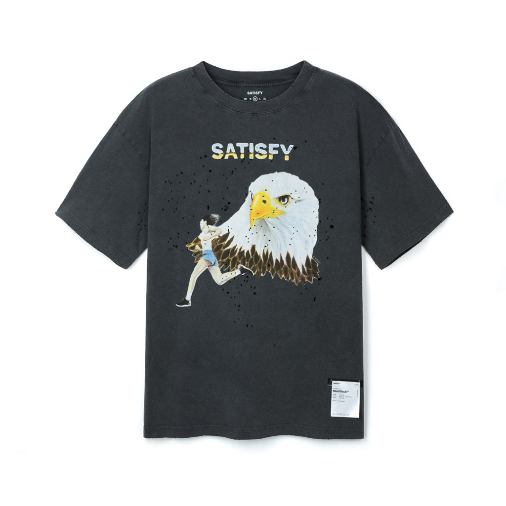 Satisfy Mothtech T-Shirt Running Aged Black Eagle