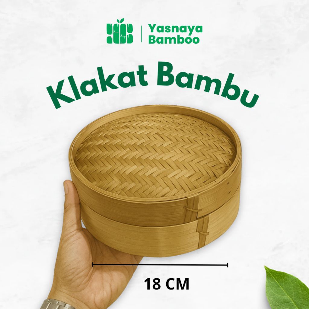 Klakat Bambu 18 cm – Tempat Kukus Dimsum / Bakpao | Premium Tebal