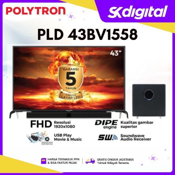 TV Polytron PLD 43BV1558 Cinemax Soundbar Led Tv 43 Inch