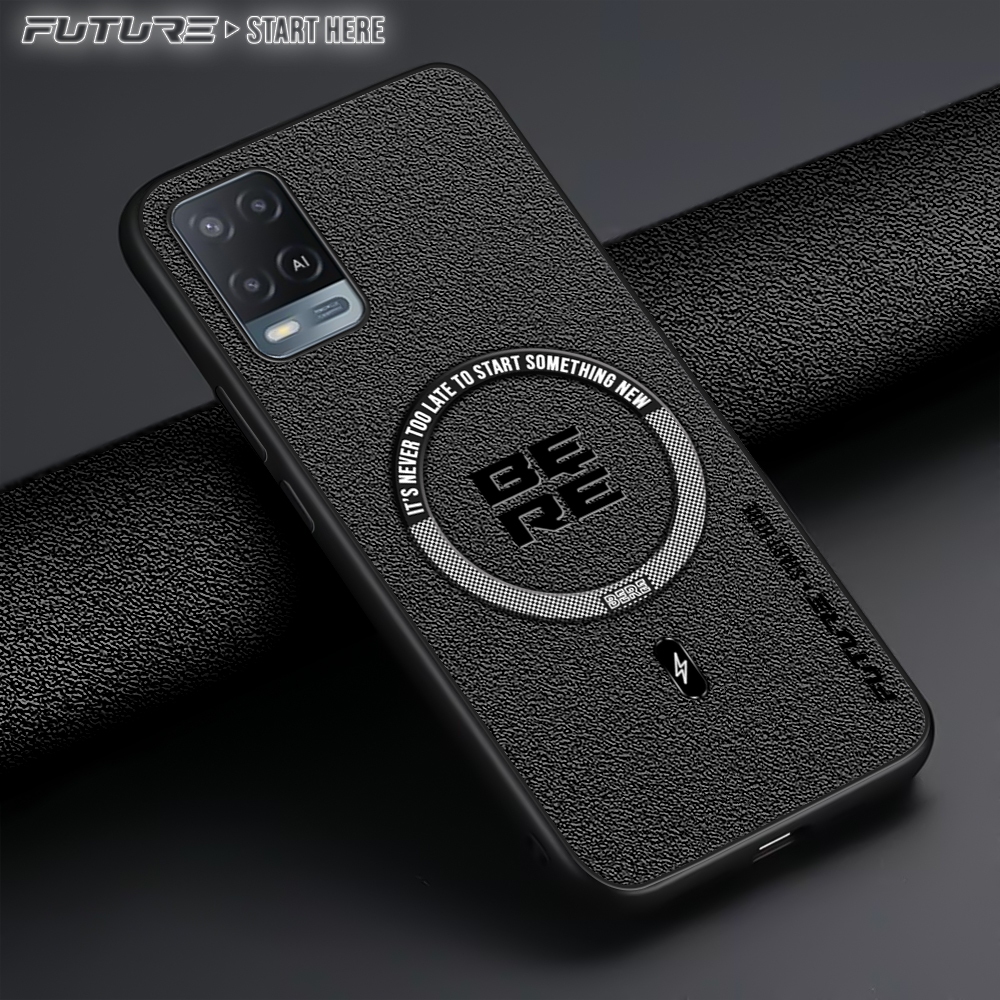 Case Oppo A54 Softcase Terbaru Luxury Magsafe Leather Magnetic Casing