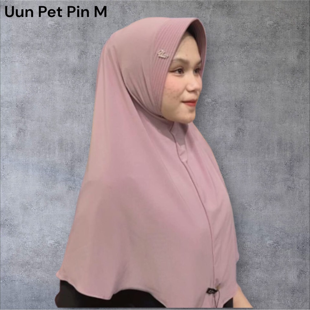 Uun pet pin Ukuran S/M/L/XL / Jilbab harian / bergo