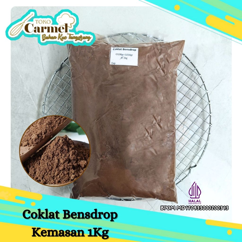 Bensdrop Coklat Bubuk 1kg - Coklat bubuk premium 22/24