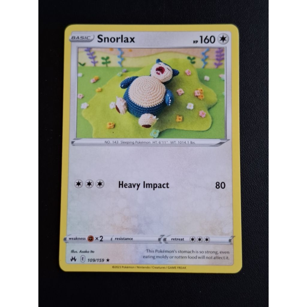 kartu pokemon original common snorlax E 109/159