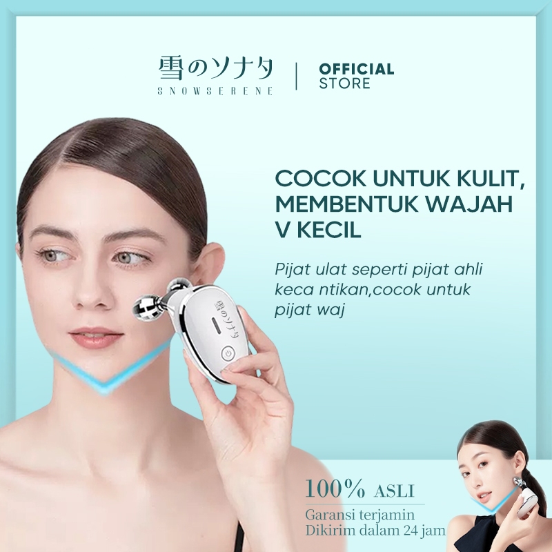 Alat perawatan wajah 2 roller/Alat pijat wajah EMS/Roller wajah listrik/Alat lifting wajah instan.