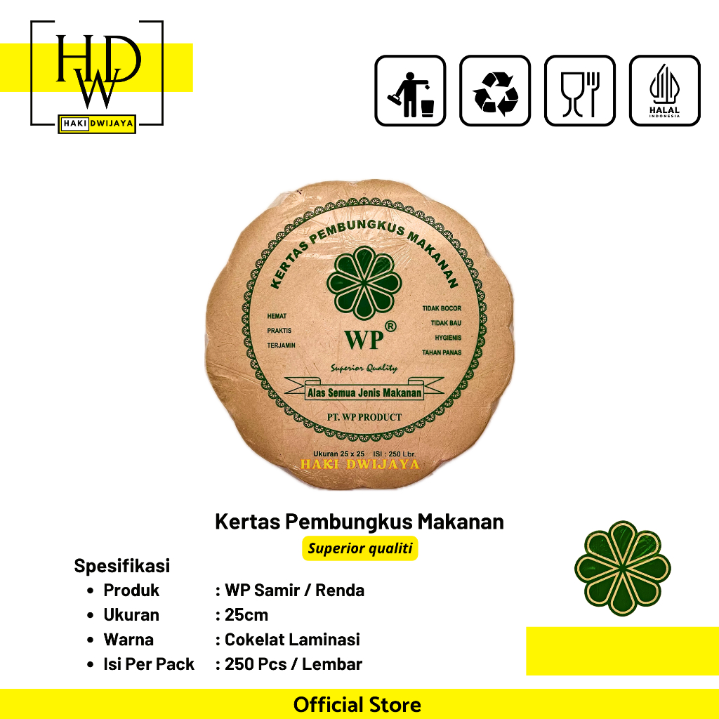 [Isi 250] Kertas Makan WP Samir / Renda