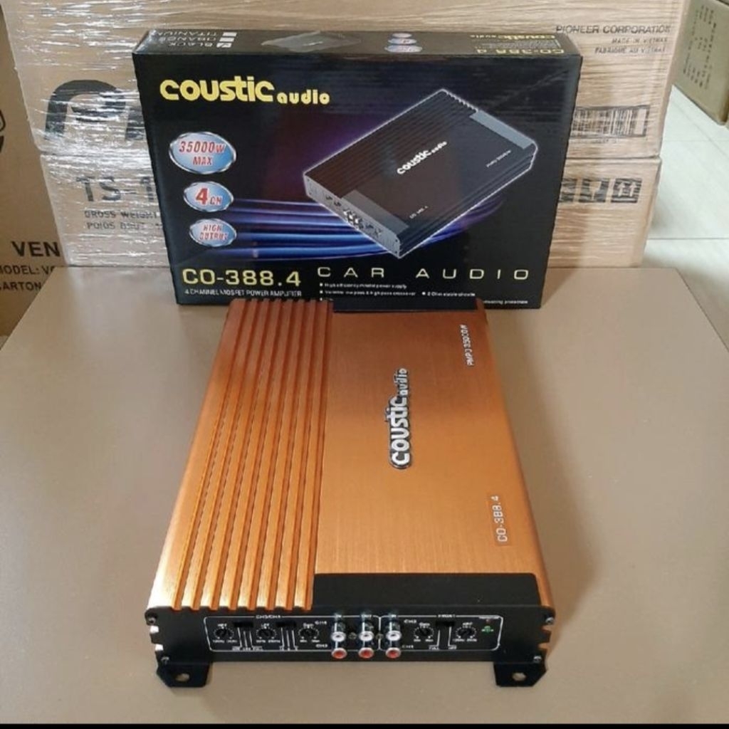 Power Amplifier Coustic Audio CO-388.4 4 Channel Amplifier Mobil