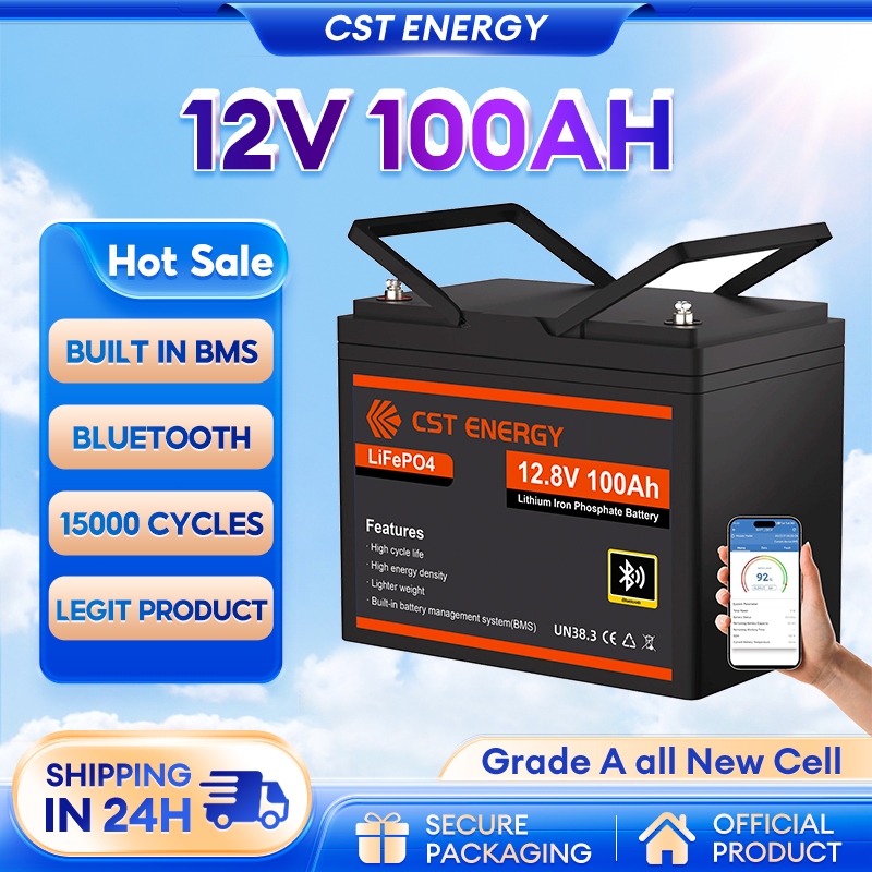CST ENERGY Baterai Lifepo4 12V100AH Batrai Lithium Battery 12V280AH Rechargeable 250A BMS Batteries