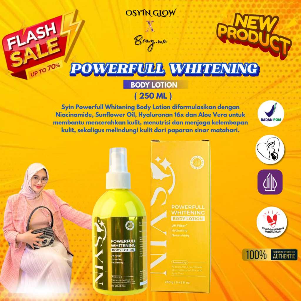 POWERFULL WHITENING Body Lotion 250ml Osyin Glow