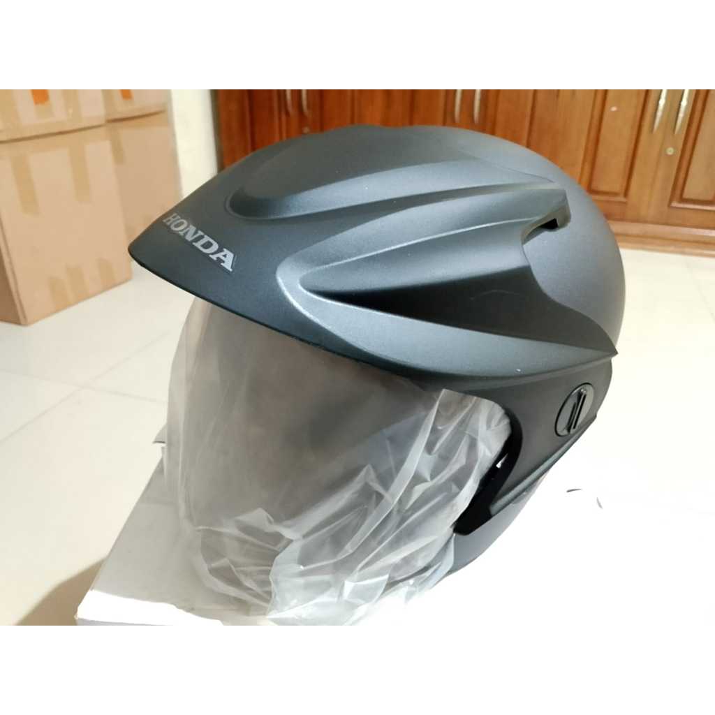 HELM HONDA HALF FACE BLUE V2 ORIGINAL AHM ( BLV2 )