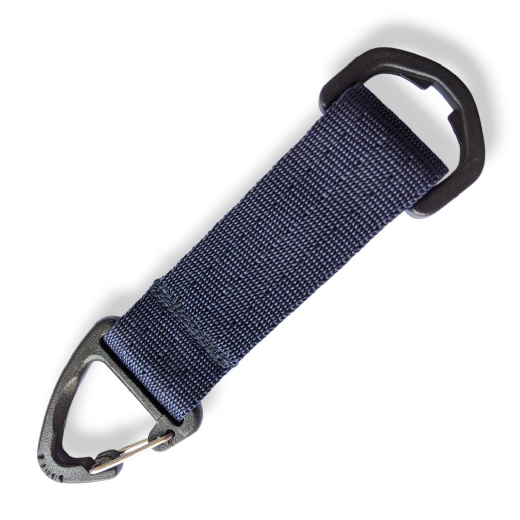Keychain Pengait Segitiga Plastik Aksesoris Tali Tas Handle Pouch Webbing Navy