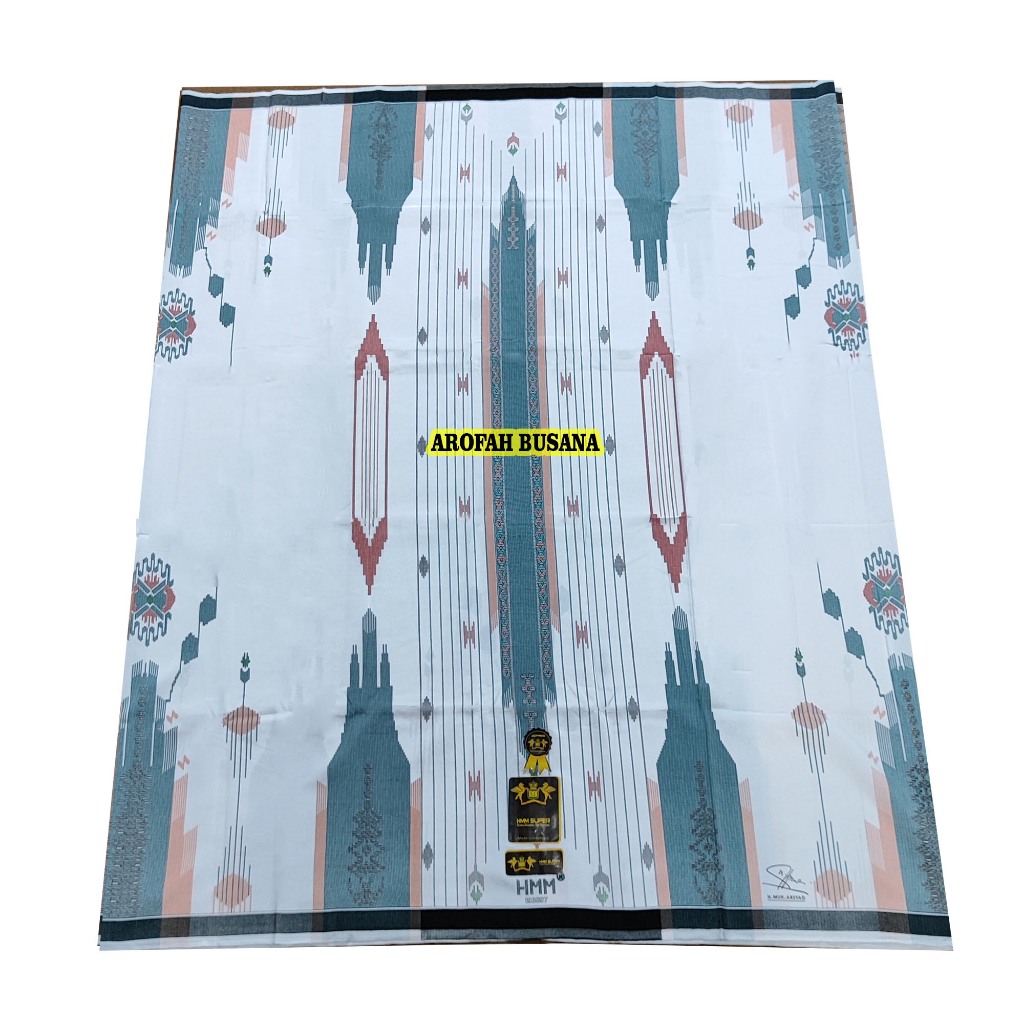 SARUNG HMM PUTIH MOTIF / UKURAN DEWASA