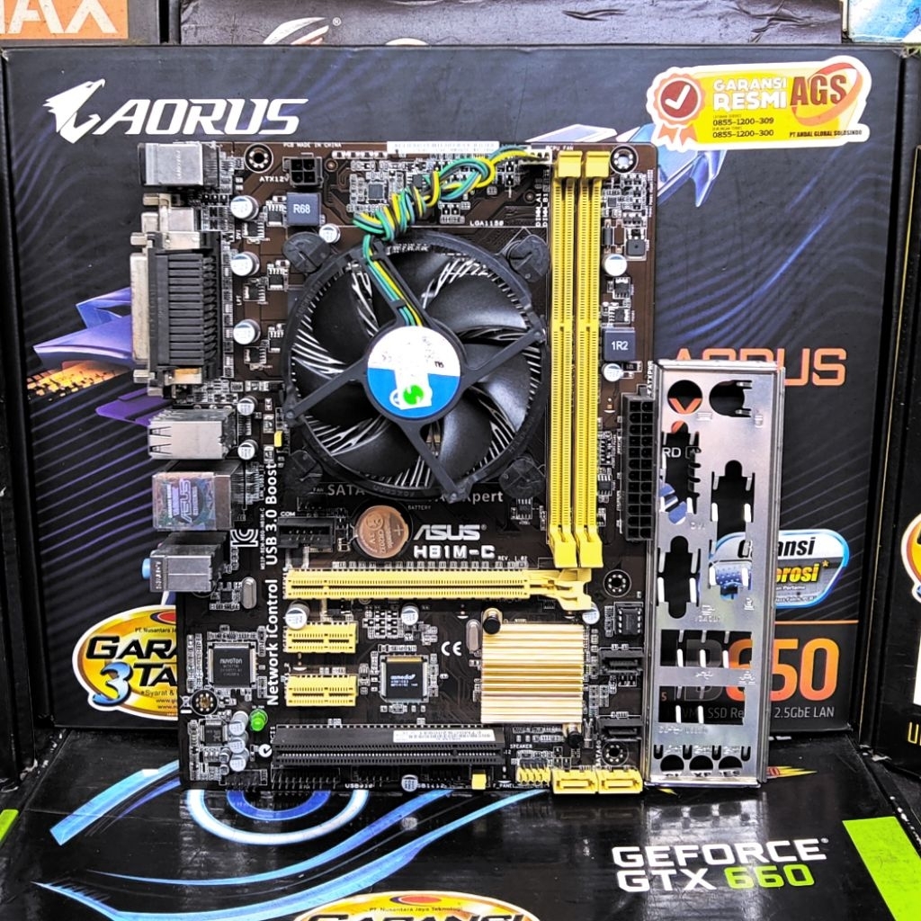 PAKET Motherboard H81 Asus H81M-C Processor Intel Core i3-4130 Haswell DDr3
