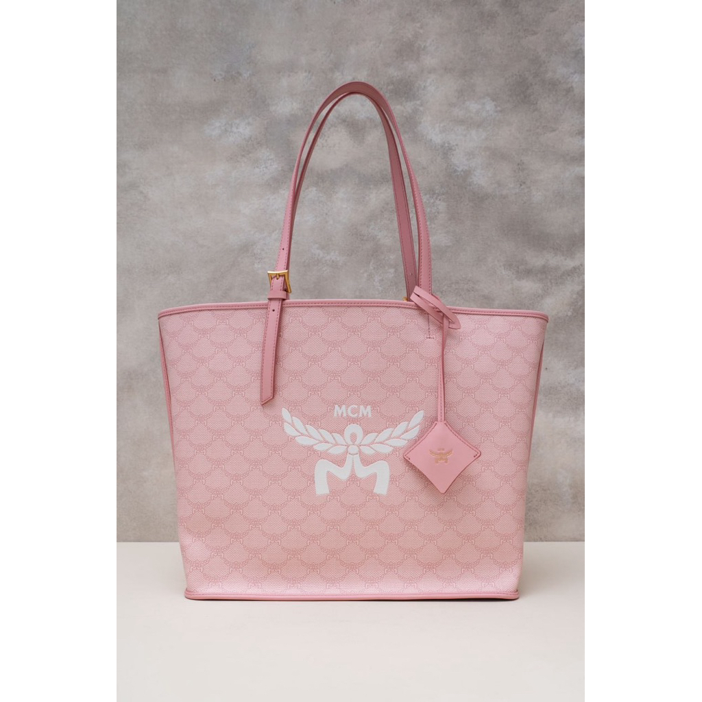 MCM Himmel Medium Tote Coated Canvas Shopper Bag