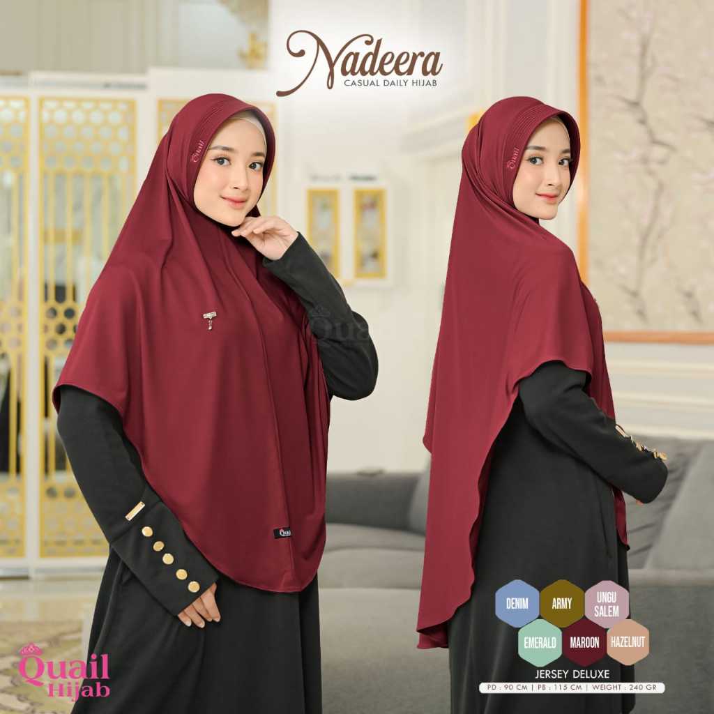 Hijab Instan Jumbo Terbaru Nadeera Hijab By ORI QUAIL HIJAB