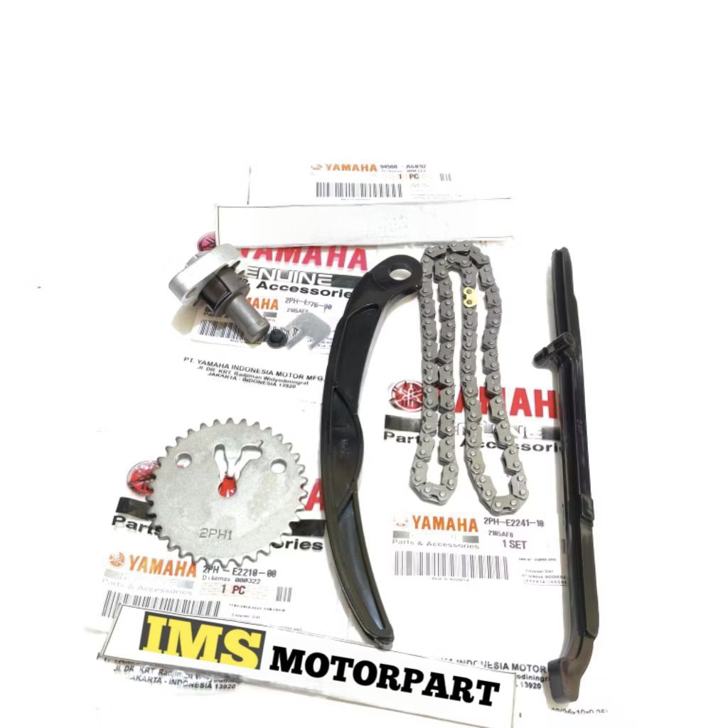 RANTAI KETENG + GIGI SENTRIK + TONJOKAN KETENG + KARET TENSIONER MIO M3 MIO GT 125 FINO 125 X-RIDE 1