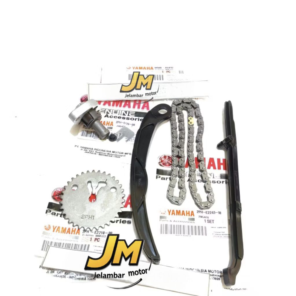 RANTAI KETENG + GIGI SENTRIK + TONJOKAN KETENG + KARET TENSIONER MIO M3 MIO GT 125 FINO 125 X-RIDE 1