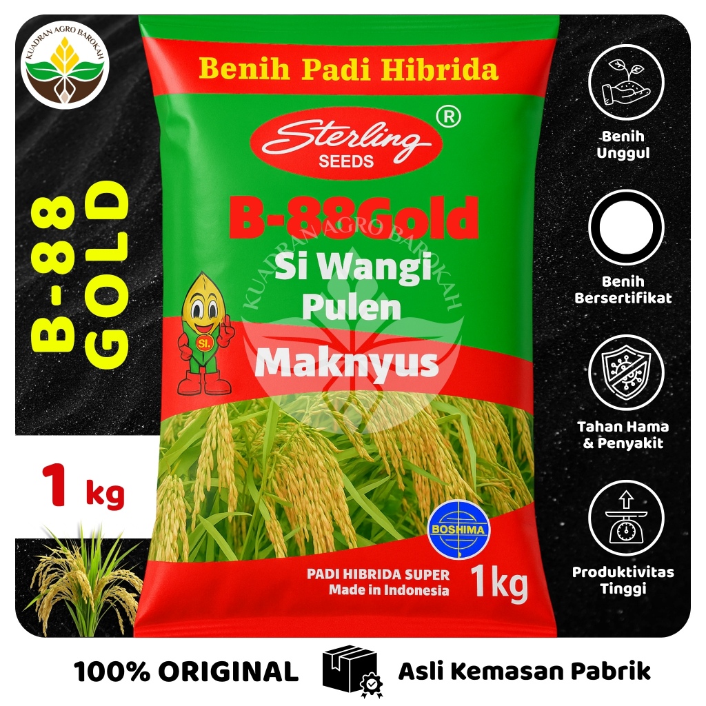 Benih Padi B 88 GOLD Maknyus 1 kg Sterling