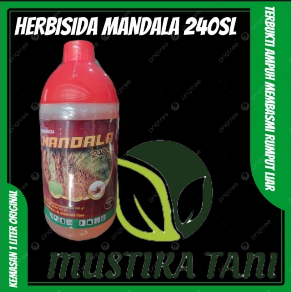 herbisida sistemik MANDALA 240 SL KEMASAN 1 LITER/OBAT RUMPUT MANDALA 1 LITER