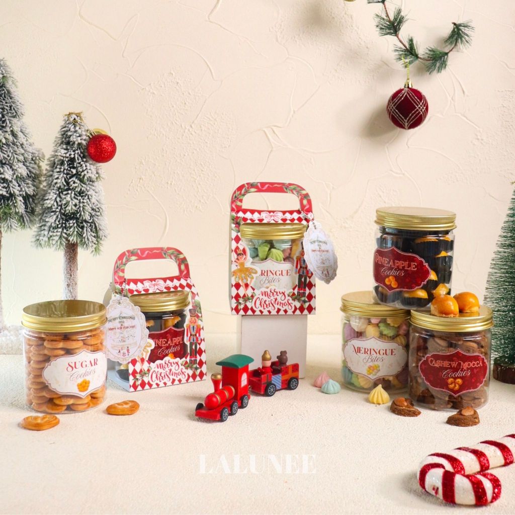 Souvenir Kue Natal - Christmas Hampers - Kado Sekolah Minggu Anak isi Cookies Permen Natal