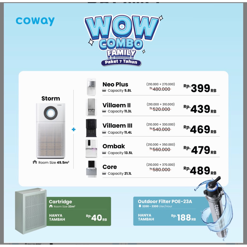 Coway Paket Bundling Air Purifier dan Water Purifier