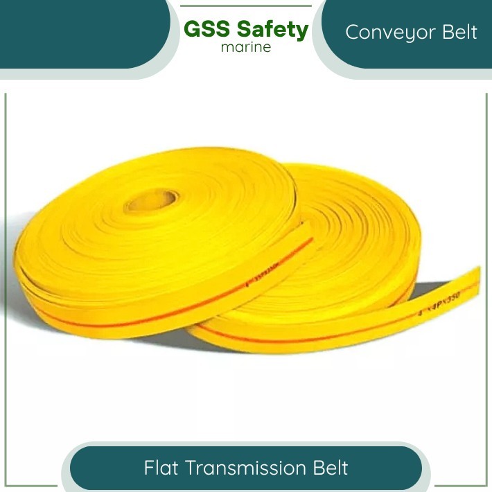 Flat Transmission Belt Conveyor Belt Canvas Yellow - Canvas Belt Kuning Strip Merah