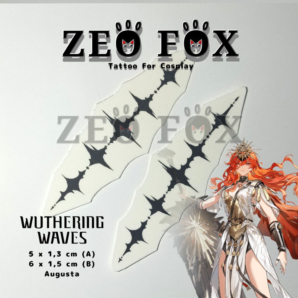 Augusta Tattoo Wuthering Waves Cosplay/ Wuwa Per-pcs