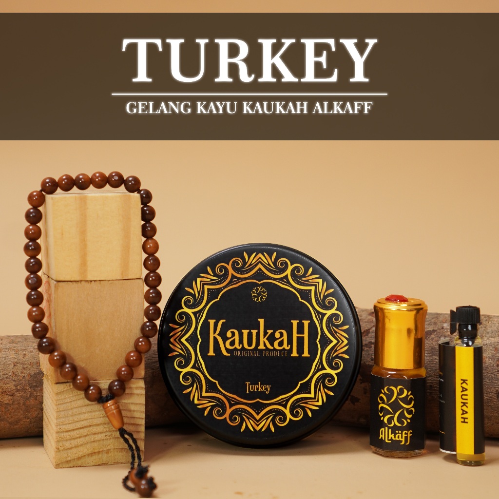[TURKEY] GELANG KAYU KAUKAH  || BONUS MINYAK KAUKAH & KASTURI - UNISEX
