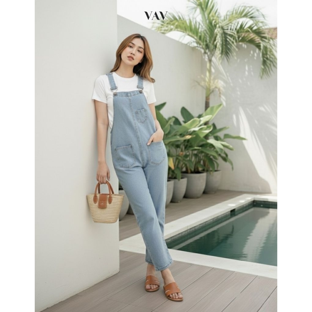 WENDA DENIM JUMPSUIT - JUMPSUIT DENIM - JUMPSUIT JEANS - JEANS JUMPSUIT - DENIM JUMPSUIT - JUMPSUIT 