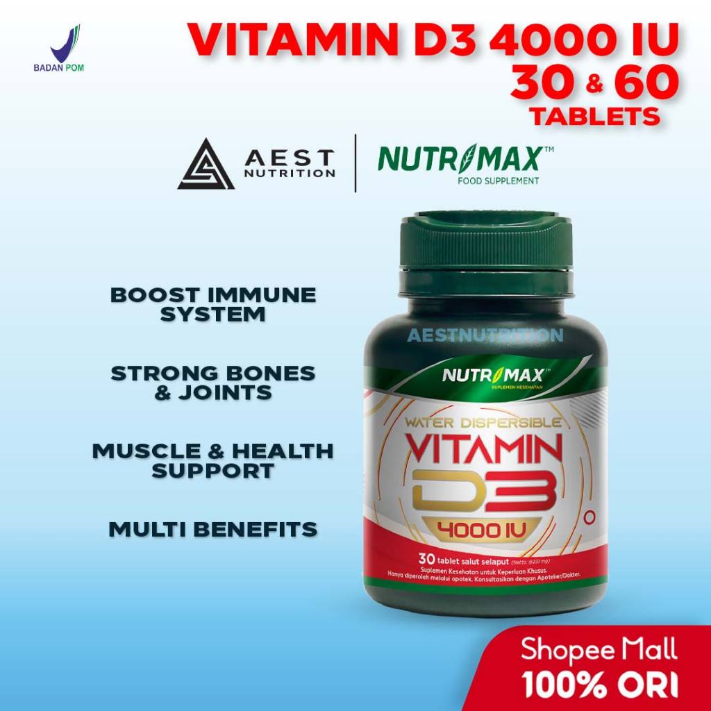 Nutrimax Vitamin D3 4000 IU 30 & 60 Tablet - Immune Booster Support