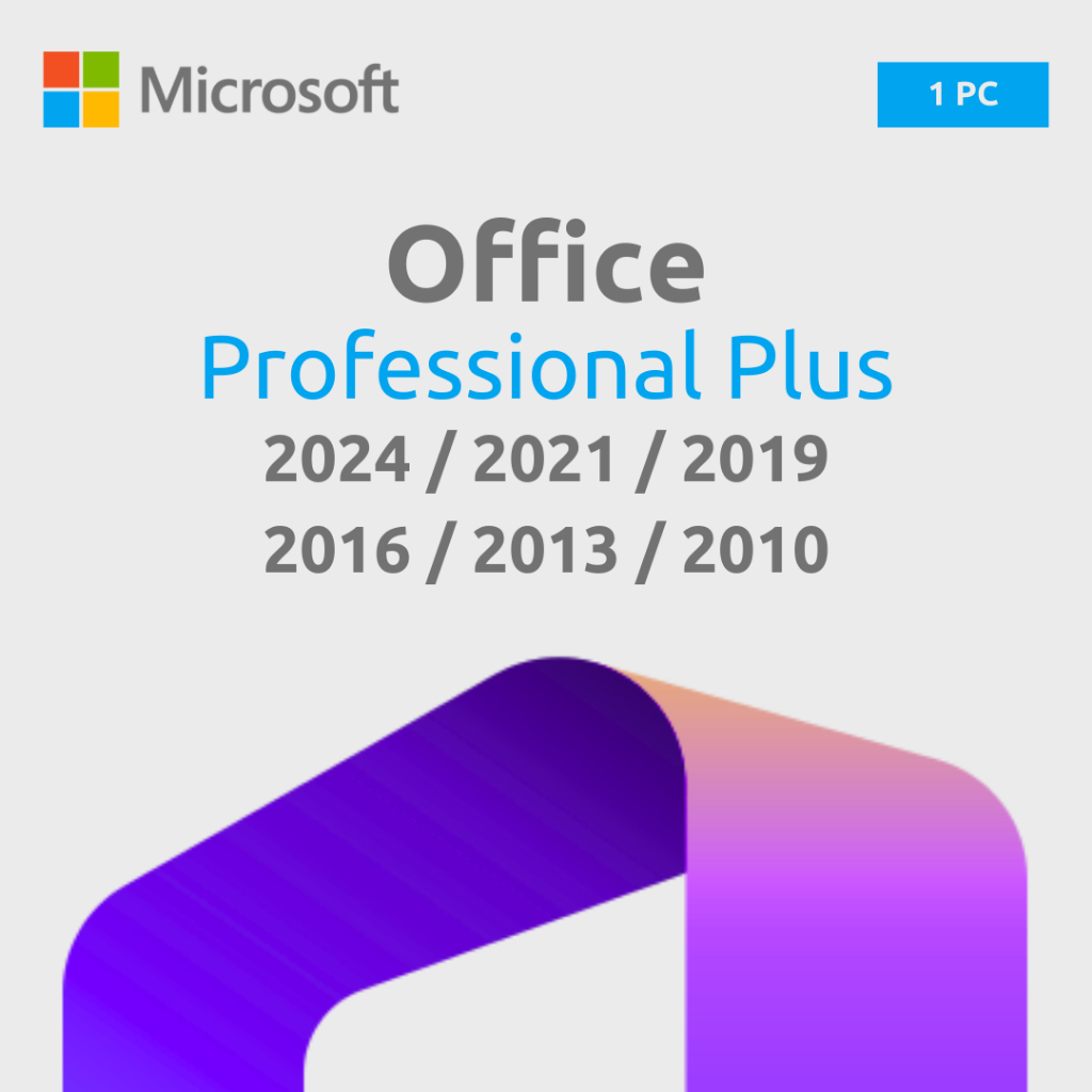 Microsoft Office 2024 / 2021 / 2019 / 2016 / 2013 / 2010 Professional Plus Original Lifetime