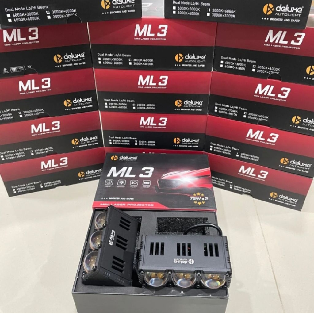 Deluxe outolight ML3 - mini laser projector 75 Watt x2( dual mode Lo/hi beam).