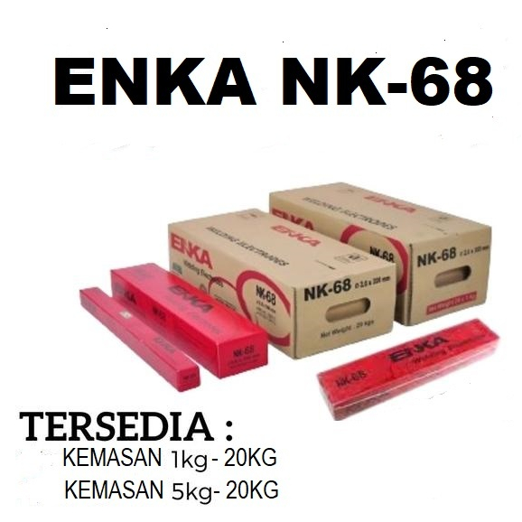 Kawat Las NK-68 2.6mm 20KG E6013 ENKA NK68 2,6mm 20KG Tersedia kemasan 1kg