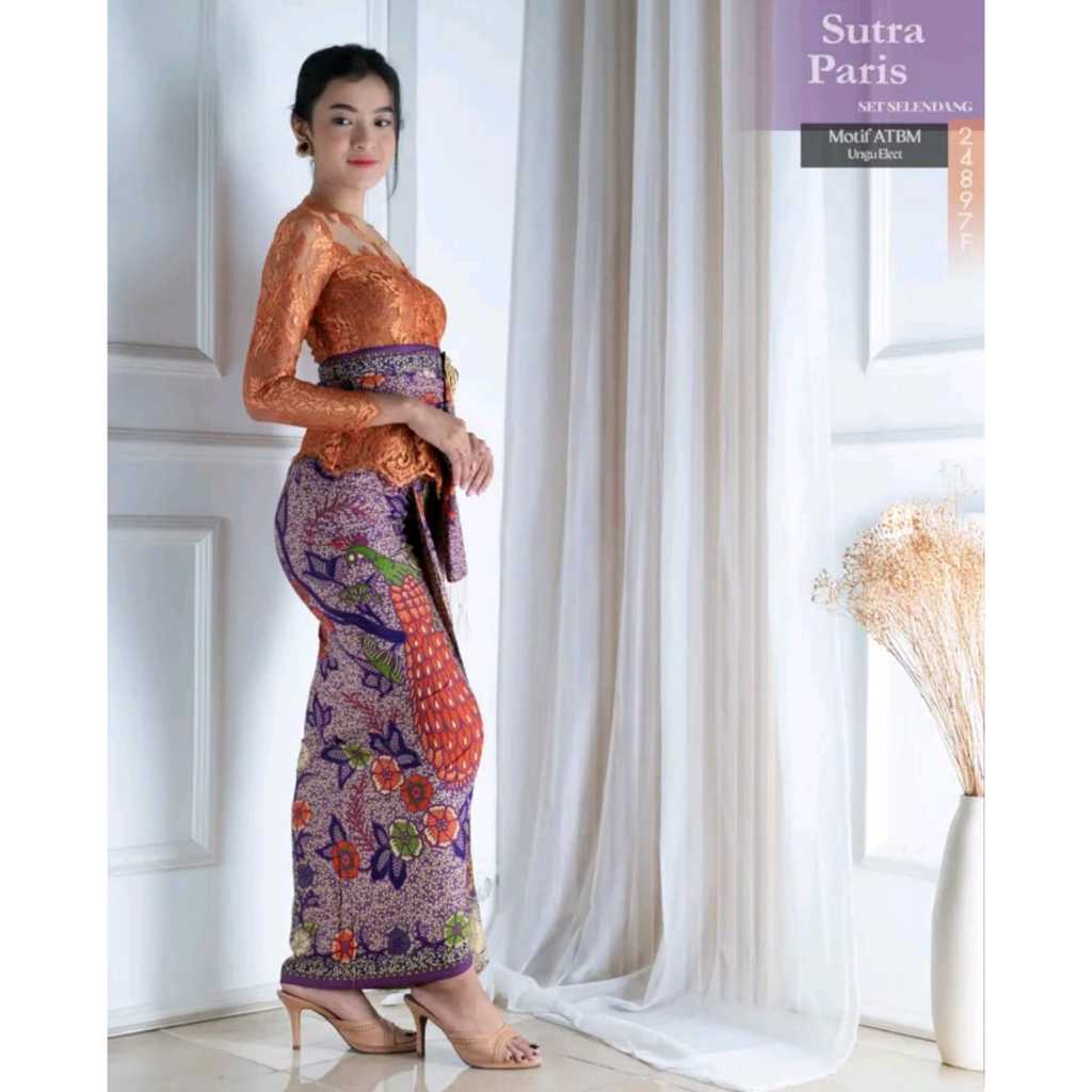Kamen lembaran sutra paris set selendang murah kamen wanita setelan kebaya kamen rok bali selendang