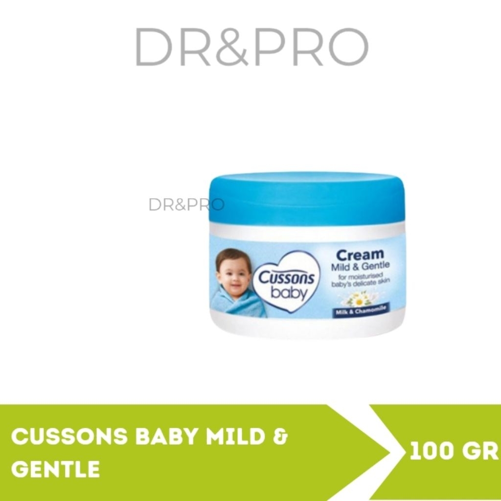 CUSSONS CREAM BAYI Mild & Gentle warna biru 100gr,  Melembutkan kulit bayi DR&PRO
