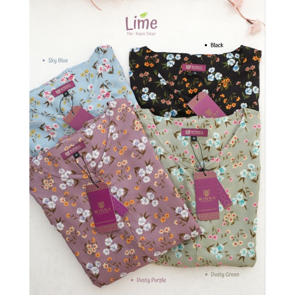 WINNA ~ HOMEDRESS LIME SHORT/ROK PENDEK/HOMEDRESS NYAMAN DAILY TERBARU MURAH