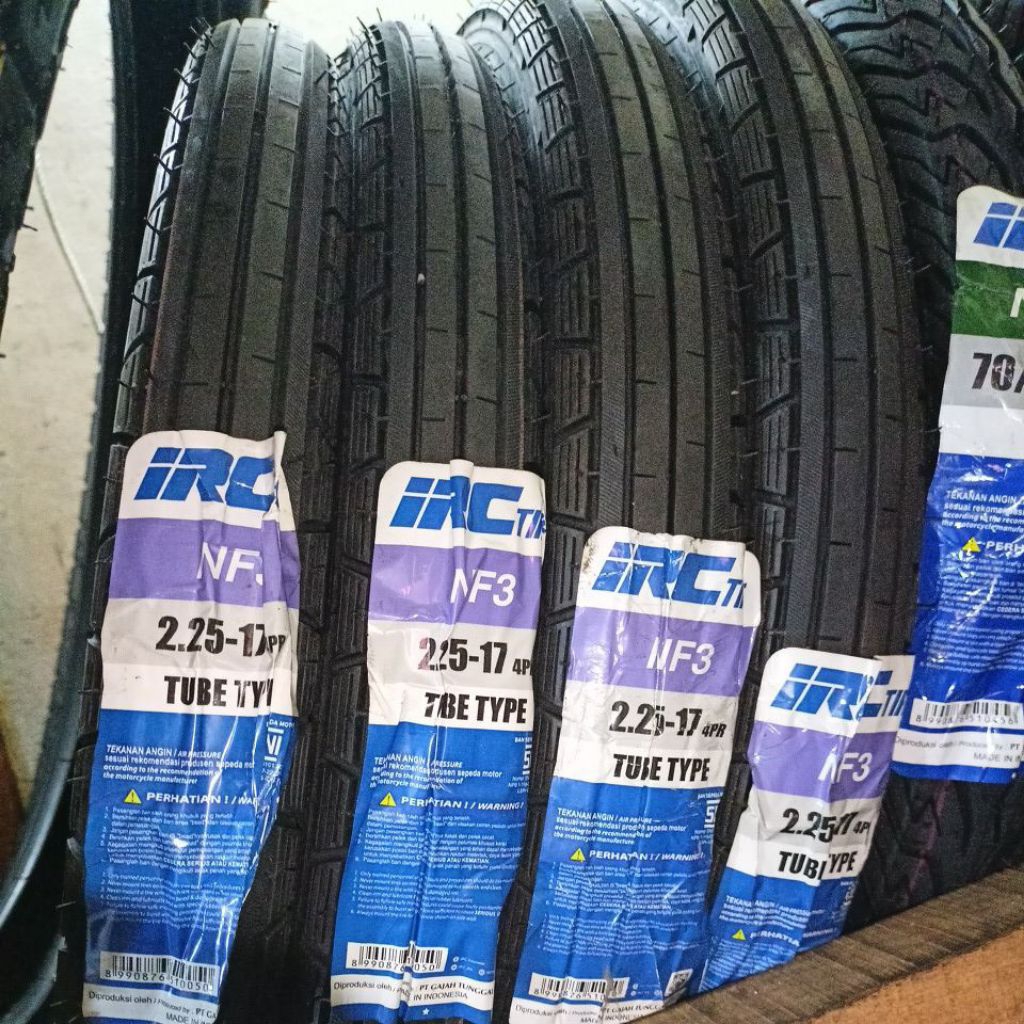 Ban Motor Tube Type (NON TUBLES) IRC 225 Ring 17 NF3 Ban Luar Motor