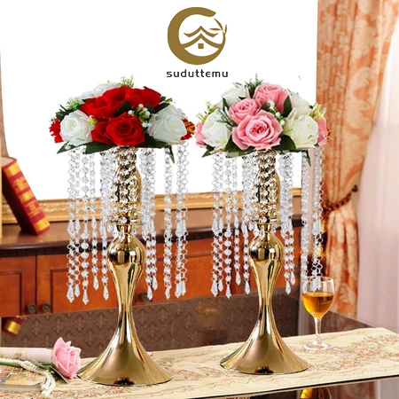 COD Vas Bunga Hiasan Dekorasi Ruang Tamu Mewah Pajangan Lemari Kaca Luxurious Wedding Vase Decoratio