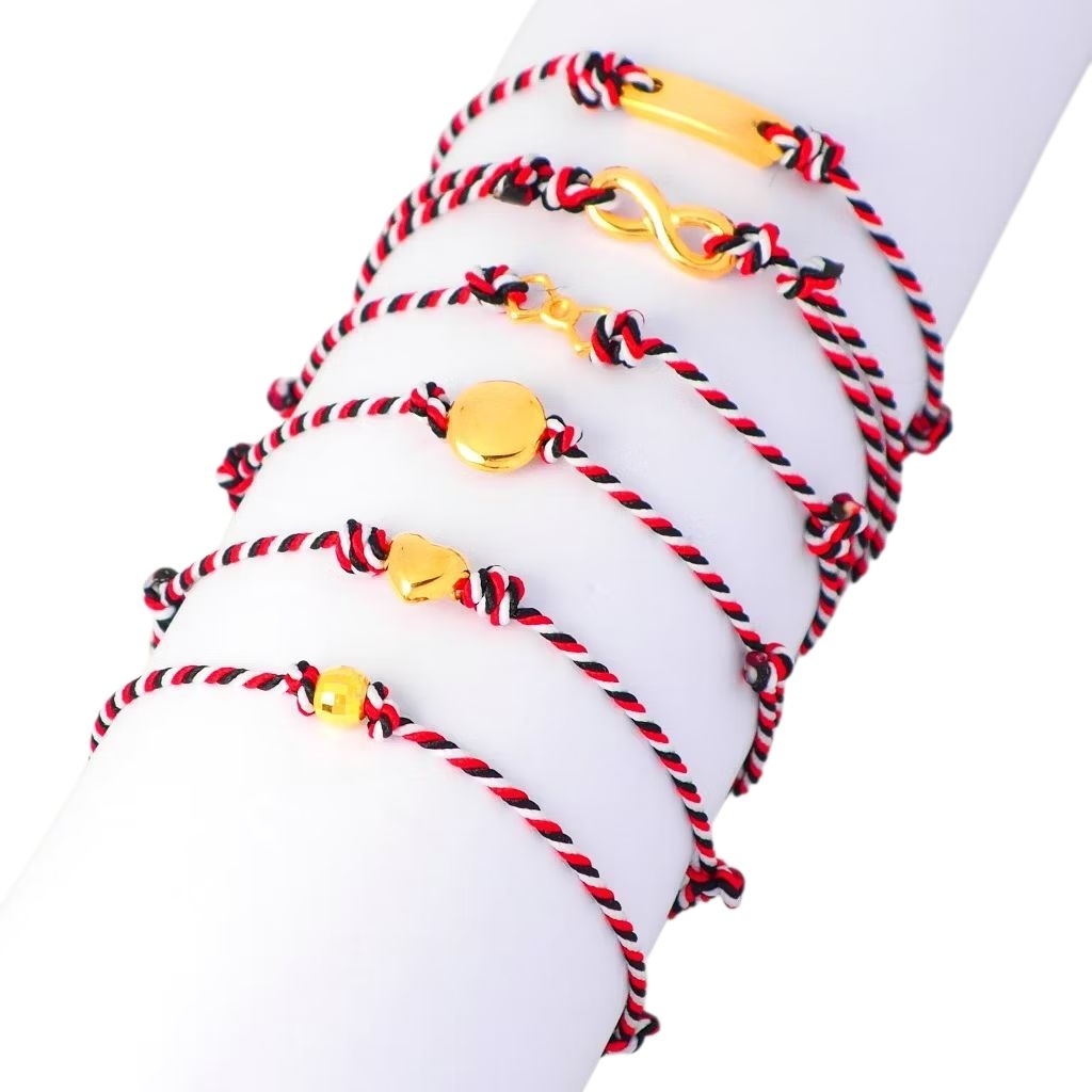 Gelang Emas Tridatu - Gelang Tridatu Custom Nama / Inisial Perhiasan Emas ( 6 K - 8 K ) - Toko Emas 