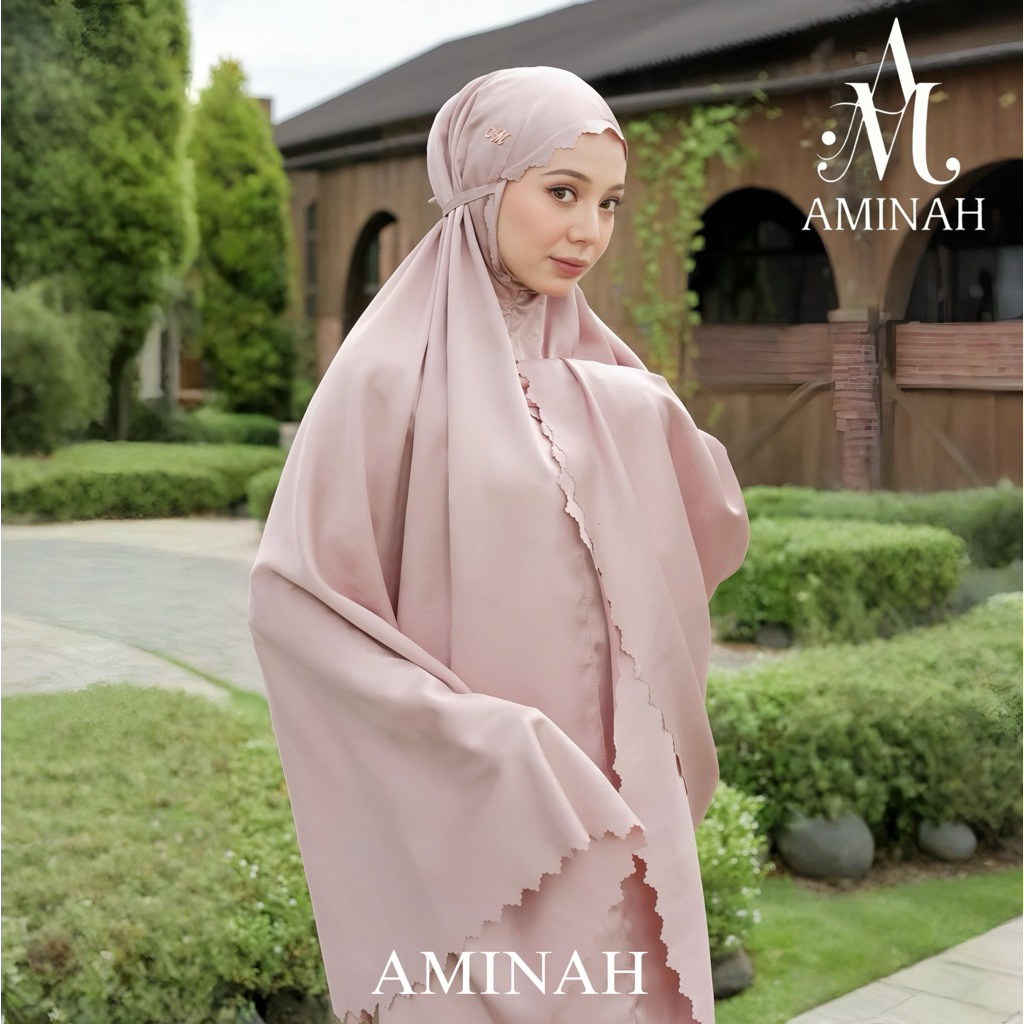 TERLARIS AMINAH - Mukena Dewasa Silky Traveling Daily Aminah Lasercut
