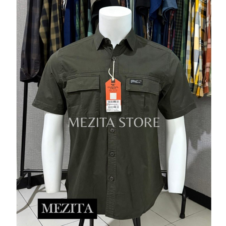 Kemeja Safari Pria Cardinal Casual 67 Abu Tua