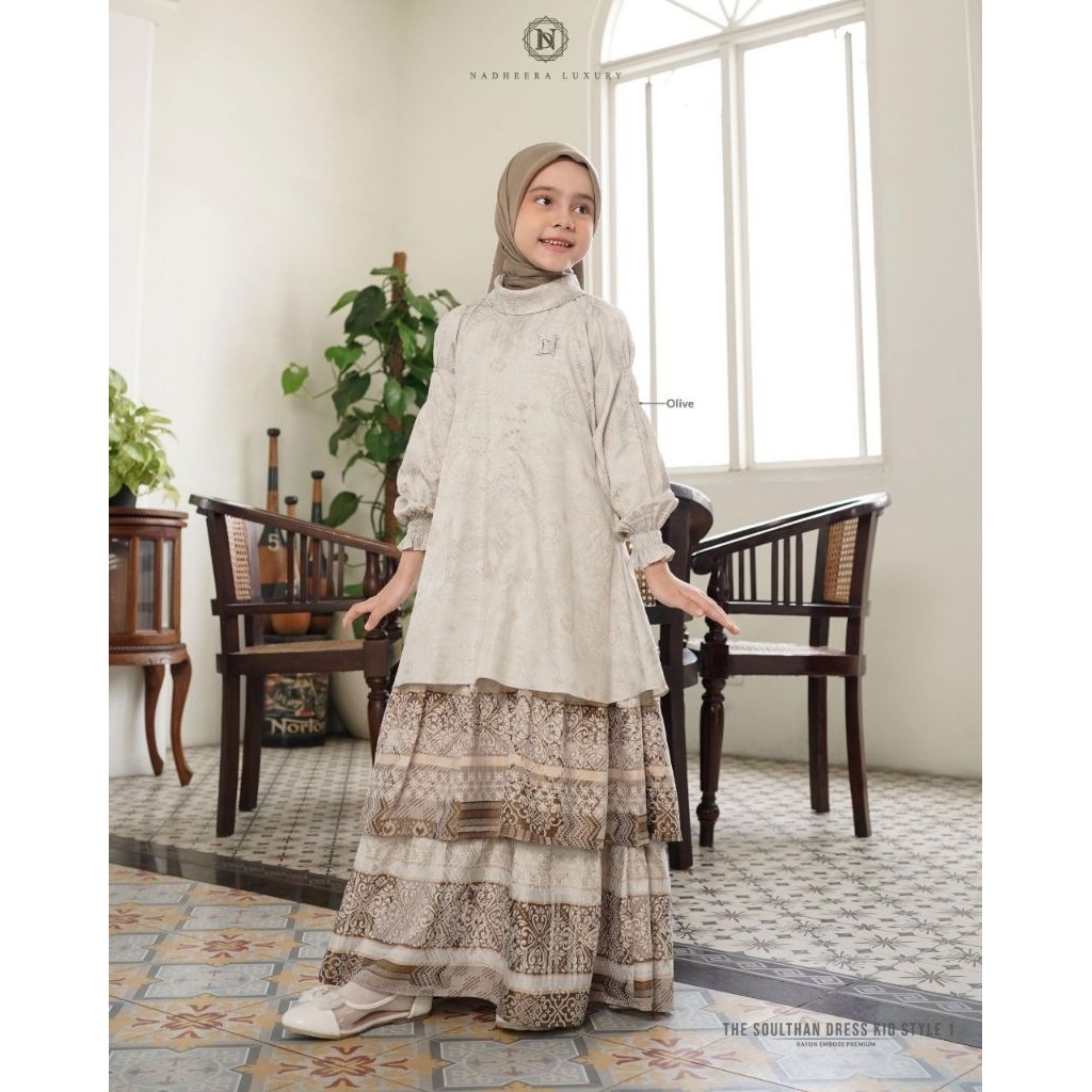 THE SOULTHAN DRESS KIDS BY NADHEERA LUXURY √ Dress kids nadheera √ Gamis anak √ Gamis anak motif