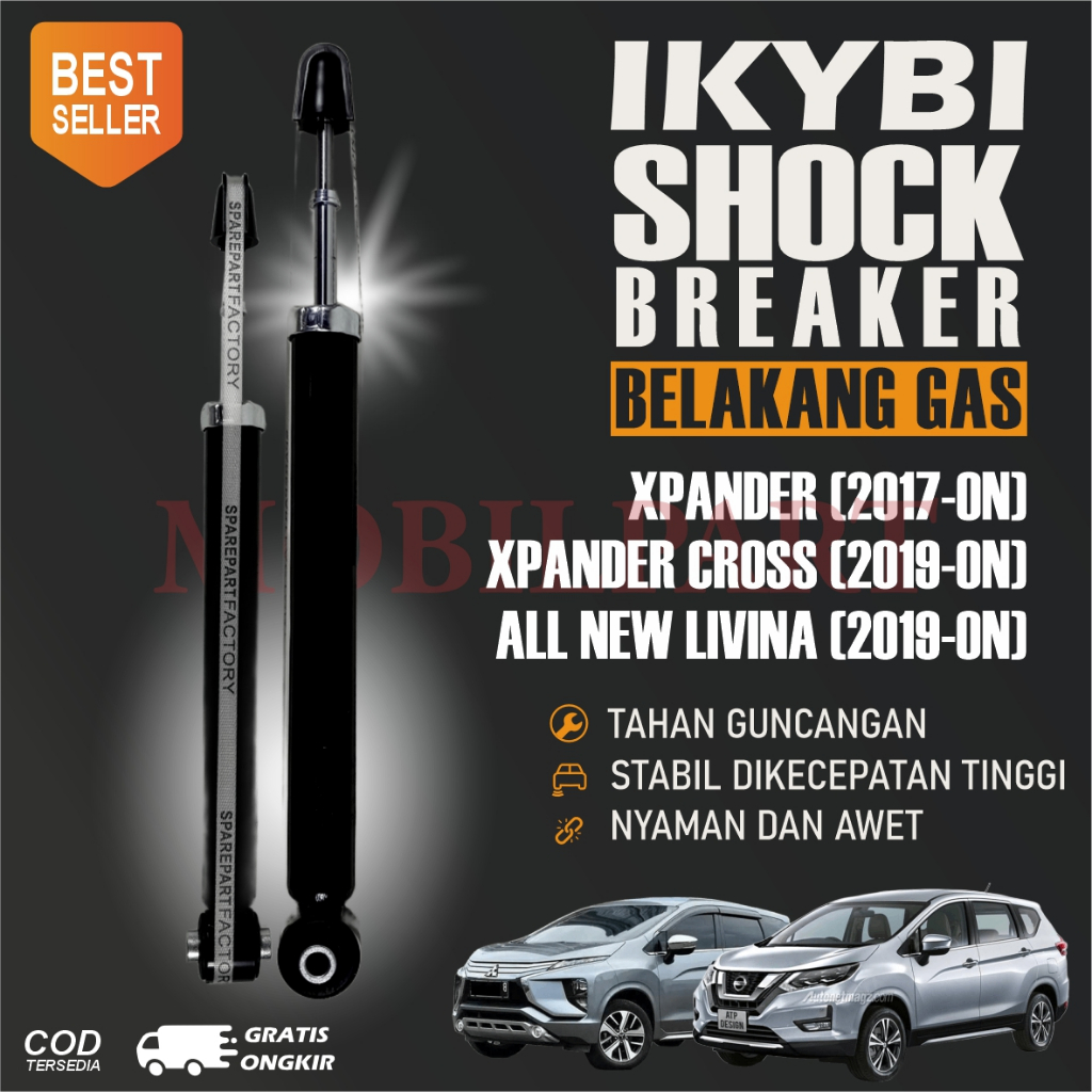 Shockbreaker Belakang Gas IKYBI - Xpander | Xpander Cross | All New Grand Livina (2019-On)