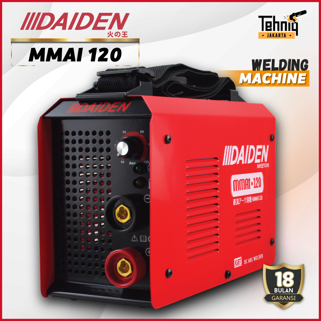 Daiden MMAI 120A Mesin Las Listrik / Trafo Las 900 watt DAIDEN MMAI 120 Inverter Welding