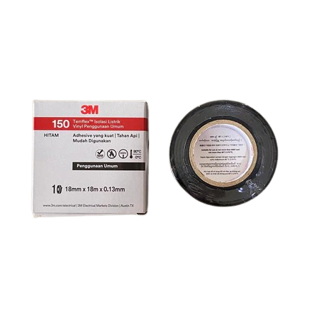 Isolasi Listrik 3M 1258 Isolasi 3M 150 Isolasi Listrik 3M 18mmx18Mx0.13mm/ Isolasi Listrik 3m