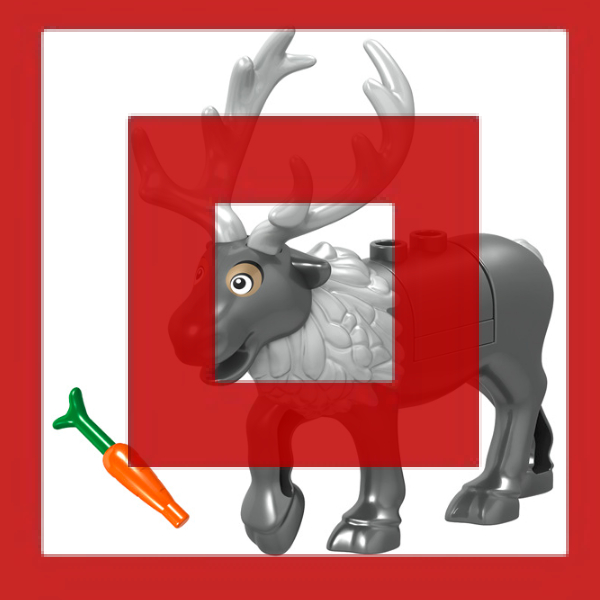 Disney Frozen Sven Reindeer Deer Rusa Kutub Carrot Action Figure Mini