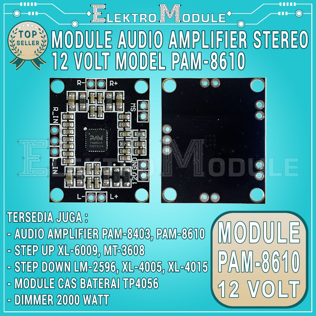 PAM8610 12V Power Amplifier Class D Mini Stereo 2 Channel 2x15W PAM8610 Mini Audio Amplifier Class D