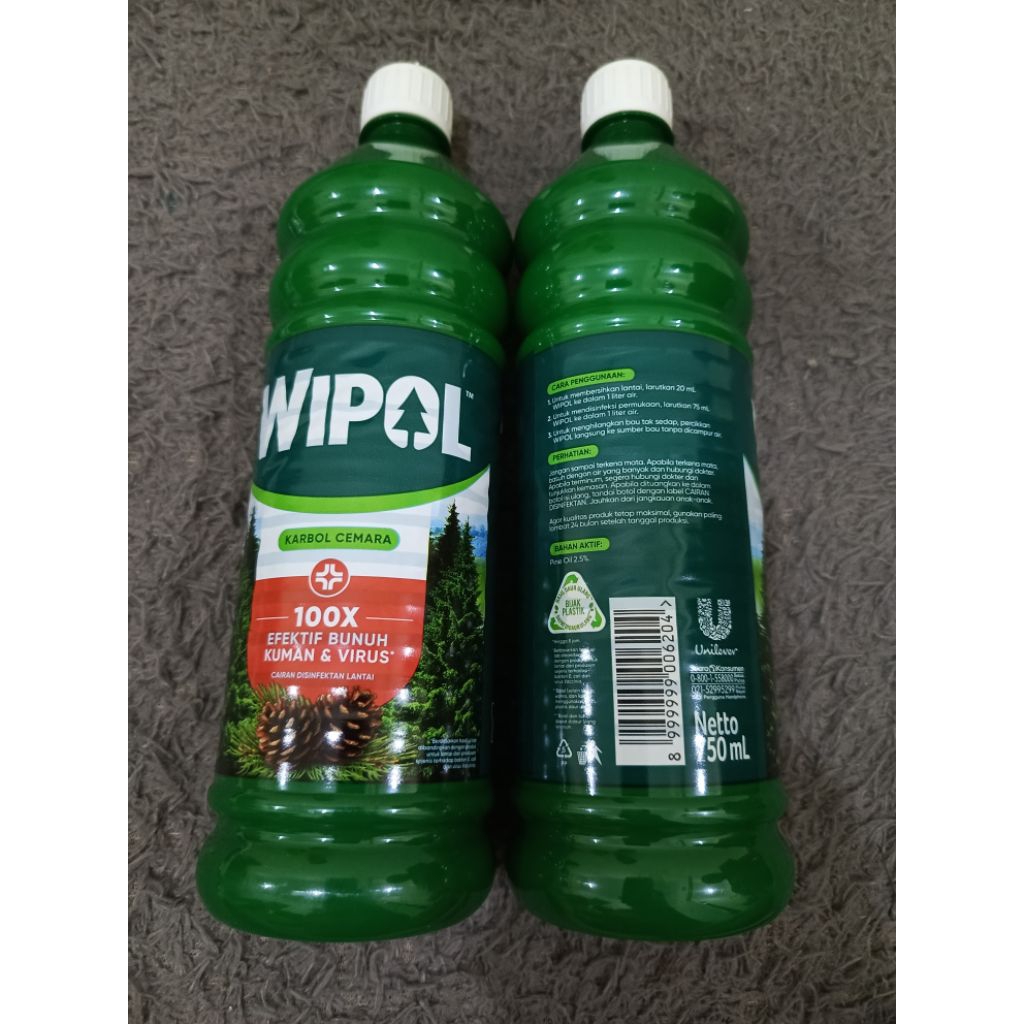 WIPOL KARBOL CEMARA BOTOL 750 ML