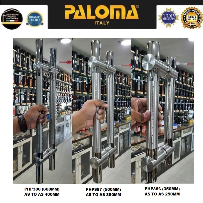 PALOMA PHP 386 387 388 Pull Handle Gagang Tarikan Pintu Stainless Steel SUS 304 35cm 50cm 60cm PSS S